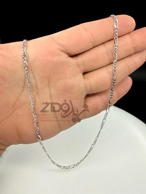 زنجیر نقره مردانه ایتالیایی مدل فیگارو کد CH2106 
