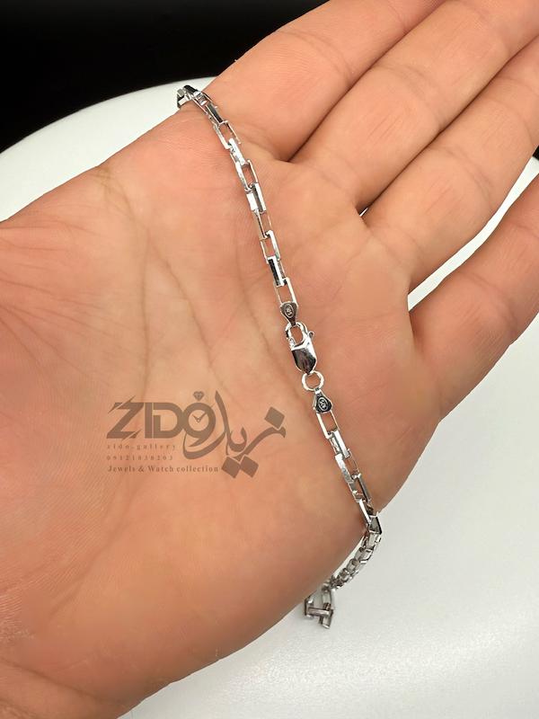 زنجیر نقره مردانه ایتالیایی مدل دیپلمات کد CH2107