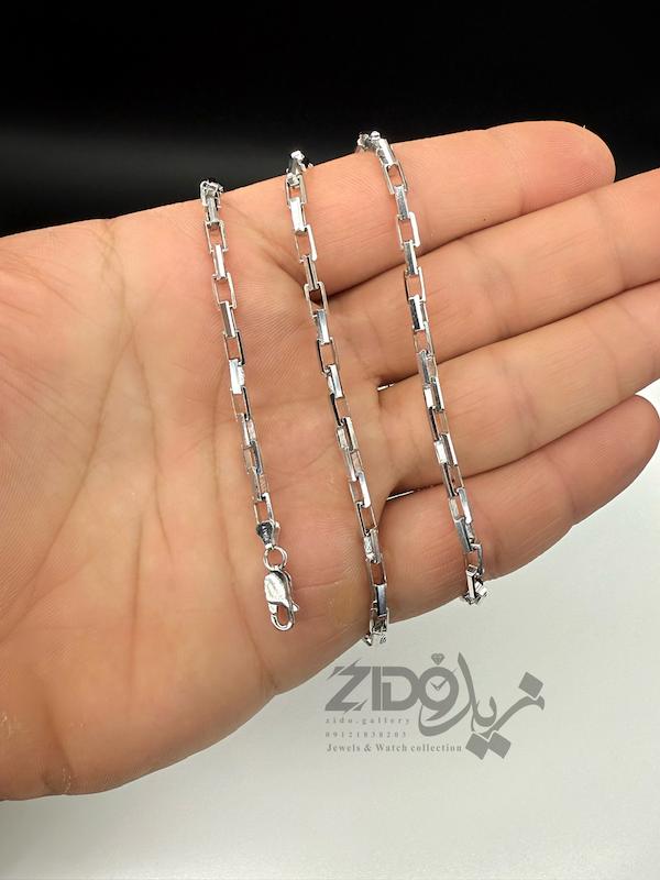 زنجیر نقره مردانه ایتالیایی مدل دیپلمات کد CH2107
