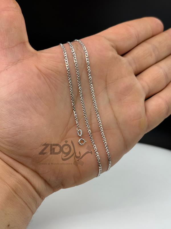 زنجیر نقره مردانه ایتالیایی مدل کارتیه ژیلتی کد CH2115