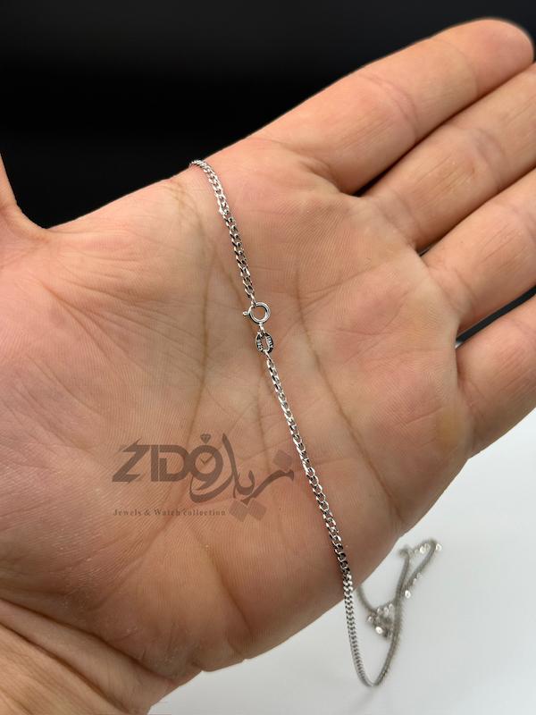 زنجیر نقره مردانه ایتالیایی مدل کارتیه ژیلتی کد CH2115