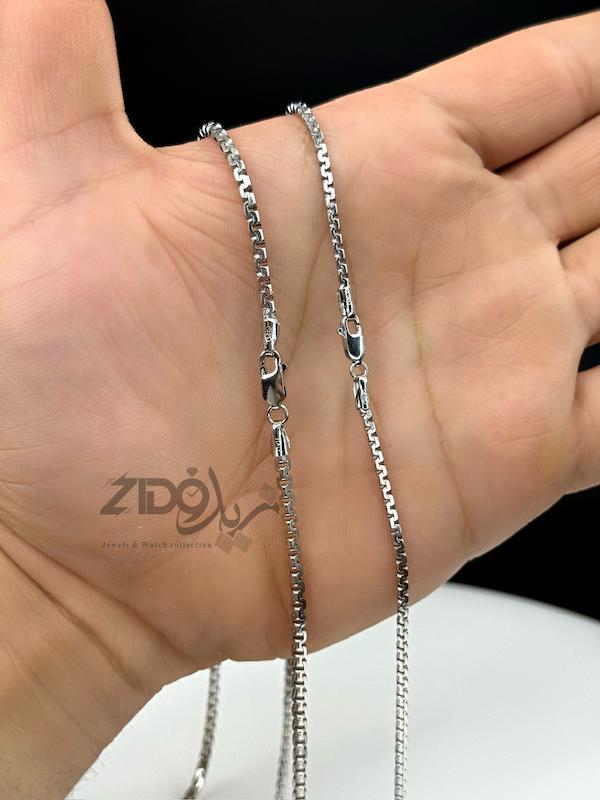 زنجیر های نقره مردانه ایتالیایی مدل ونیزی S کد CH2118/CH2119