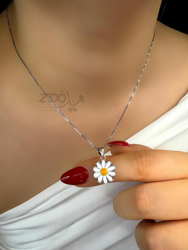 ست نقره زنانه عیار ۹۲۵ مدل بابونه کد H1013