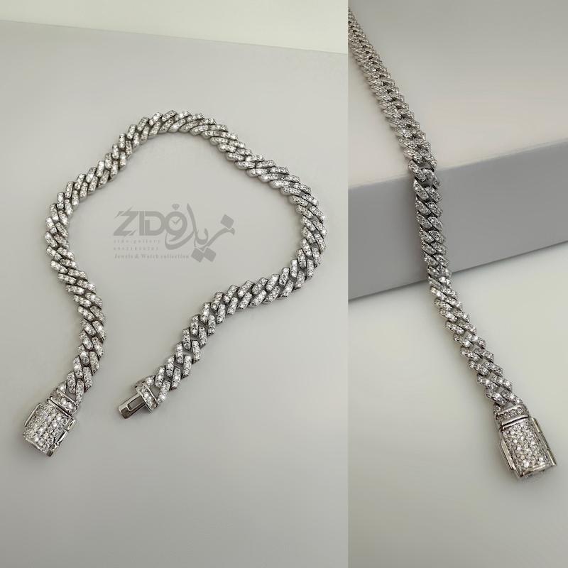 دستبند نقره عیار ۹۲۵ مدل موکا کد B1021