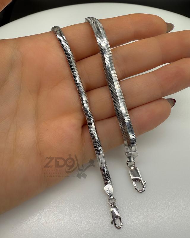 دستبند نقره ایتالیایی عیار ۹۲۵ مدل ماری کد B1020