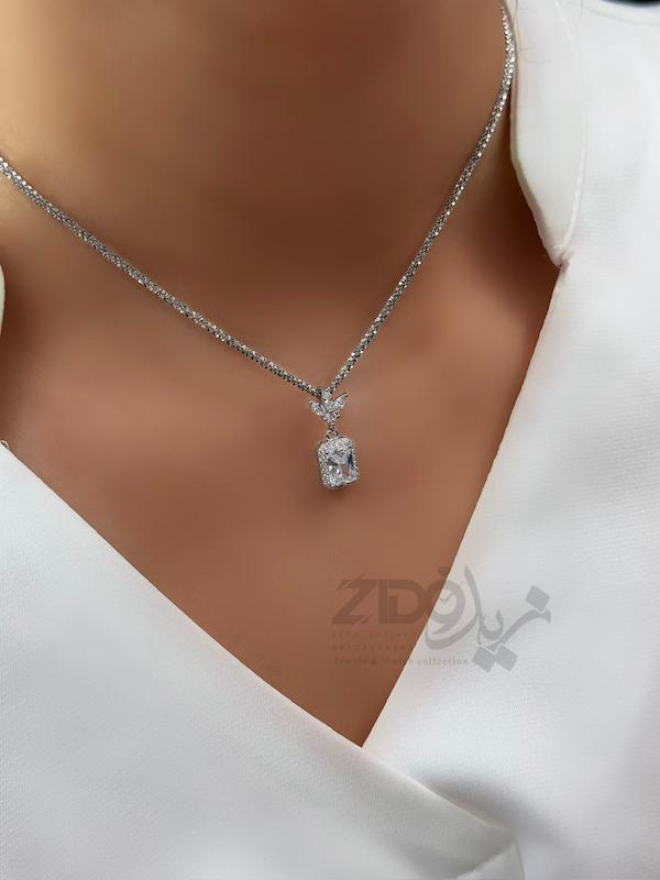 نیمست زنانه نقره مدل کلیو کد H1009