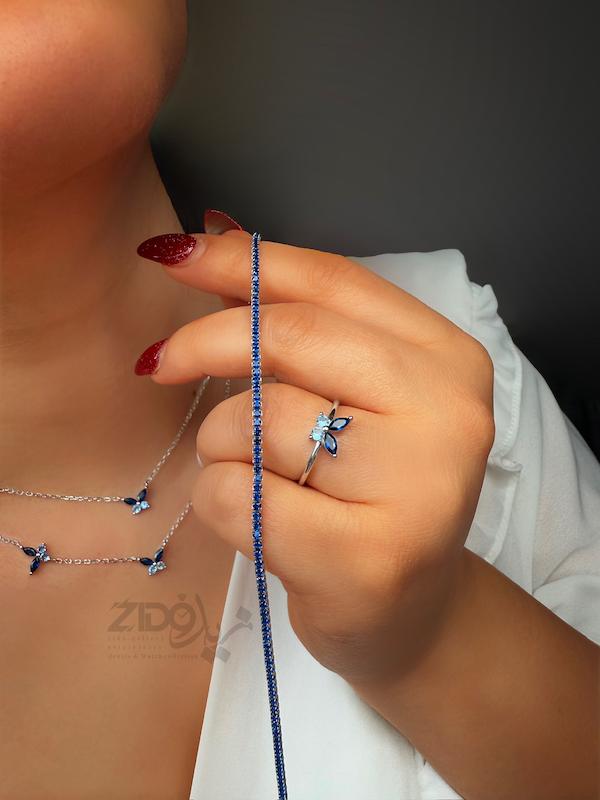 ست زنانه نقره مدل رایکا کد SET1002