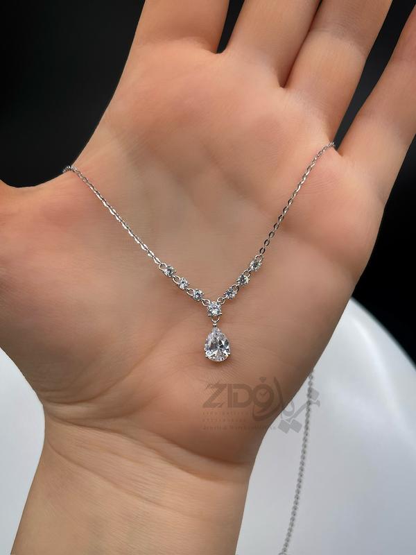 گردنبند نقره زنانه مدل الیزه کد N1007