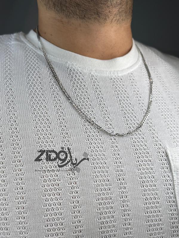 زنجیر نقره مردانه ایتالیایی مدل کارتیه تراش کد CH2150