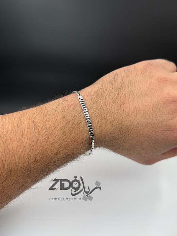 دستبند نقره مردانه ترک کد BT3031