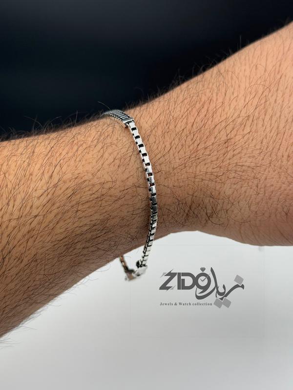 دستبند نقره مردانه ترک کد BT3031