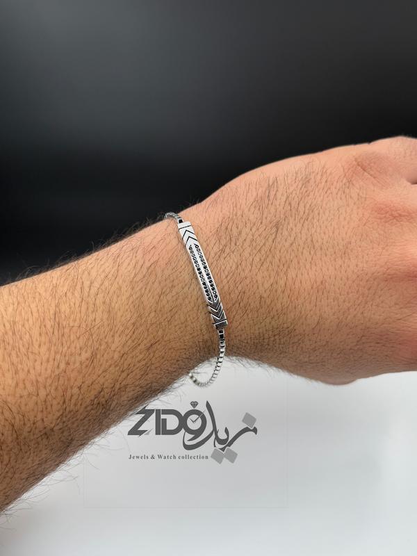 دستبند نقره مردانه ترک کد BT3032