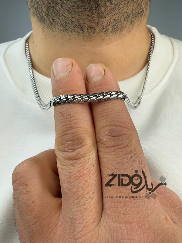 زنجیر نقره مردانه تایلندی مدل کارتیه ژاپنی کد CH2159