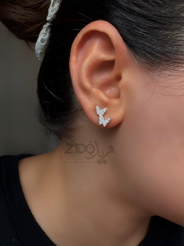نیمست زنانه نقره مدل پروانه کد H1001