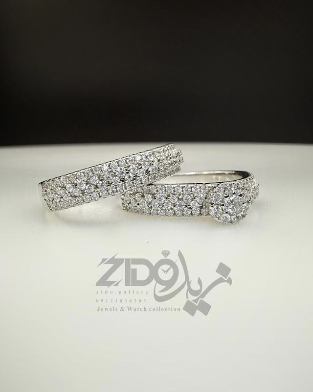 حلقه پشت حلقه نقره عیار ۹۲۵ مدل ریو کد SR1002