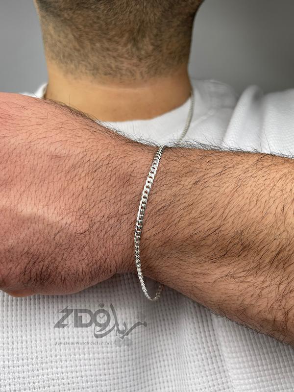 دستبند نقره مردانه ایتالیایی کارتیه ژیلتی کد BT3040