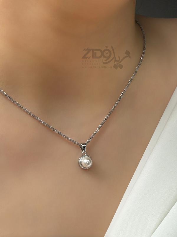 نیمست زنانه نقره مروارید کد H1006