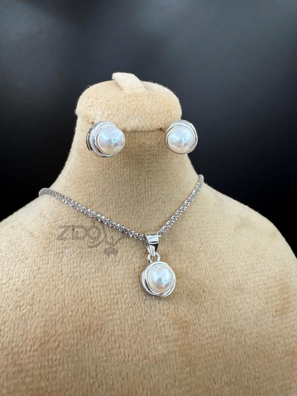 نیمست زنانه نقره مروارید کد H1006