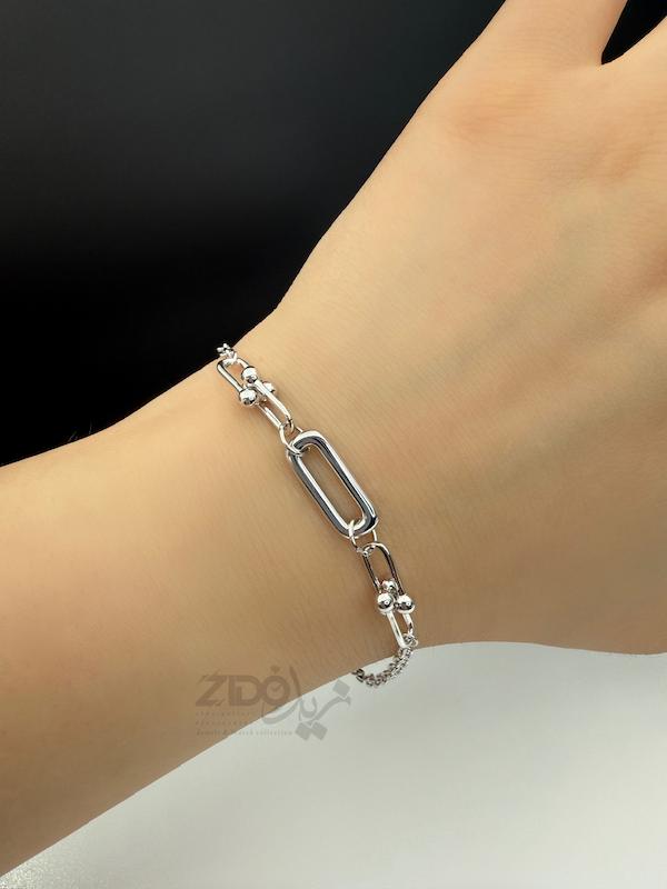 دستبند نقره عیار ۹۲۵ مدل کیتو کد B1008