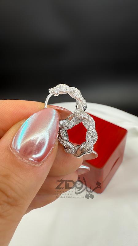 گوشواره نقره عیار ۹۲۵ مدل پیچی کد ER1003