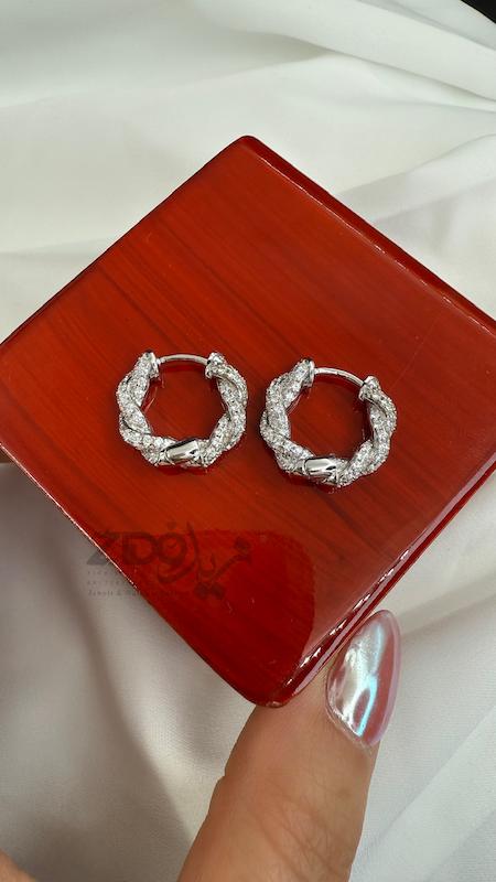 گوشواره نقره عیار ۹۲۵ مدل پیچی کد ER1003