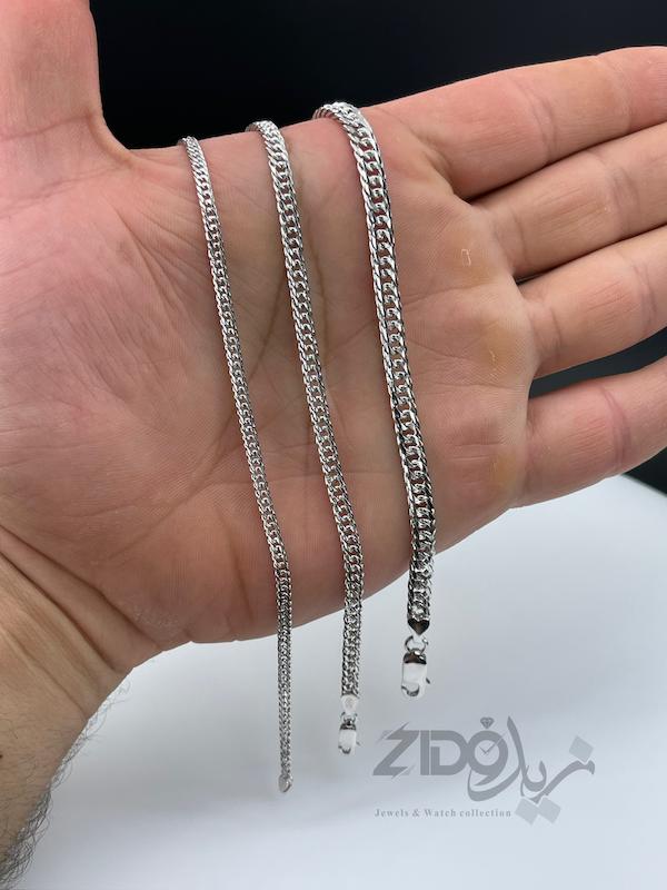 دستبند های نقره مردانه ایتالیایی مدل کارتیه تراش عیار ۹۲۵ کد BT3047