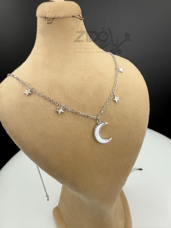 گردنبند نقره ماه و ستاره