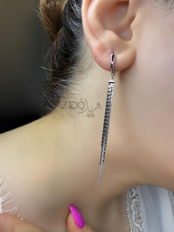 گوشواره نقره عیار ۹۲۵ مدل باران کد ER1005