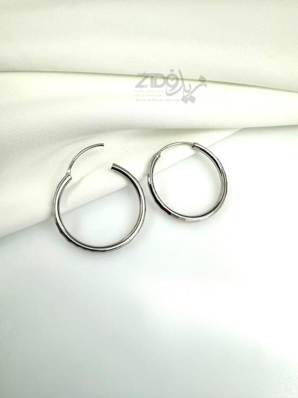 گوشواره نقره زنانه مدل رینگ کد ER1008
