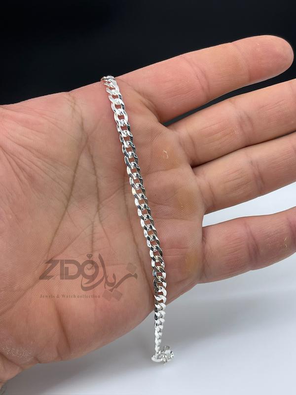 دستبند نقره مردانه ایتالیایی مدل کارتیه ژیلتی کد BT3053