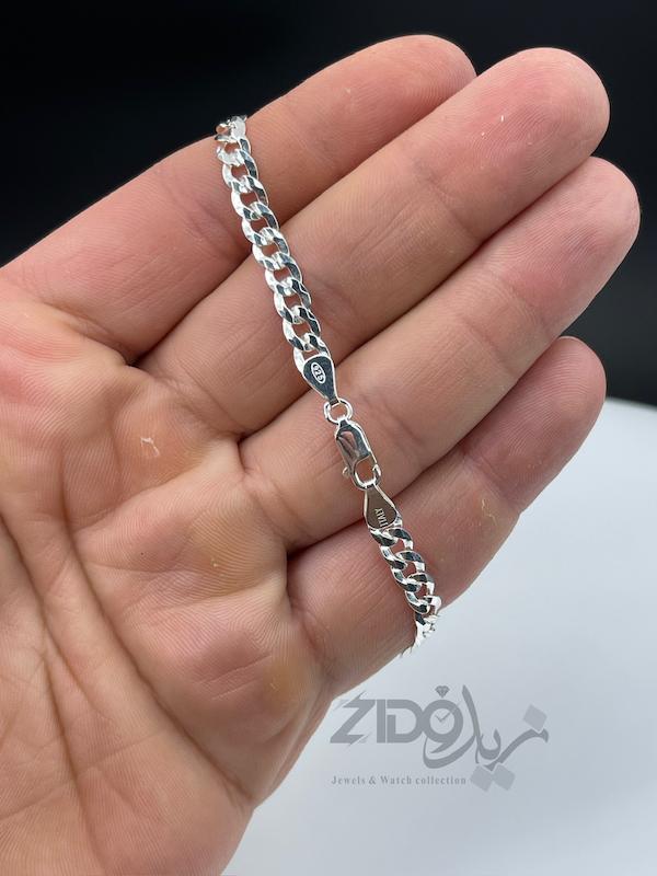 دستبند نقره مردانه ایتالیایی مدل کارتیه ژیلتی کد BT3053