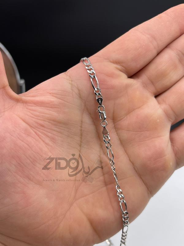 زنجیر نقره مردانه ایتالیایی مدل فیگارو کد CH2189