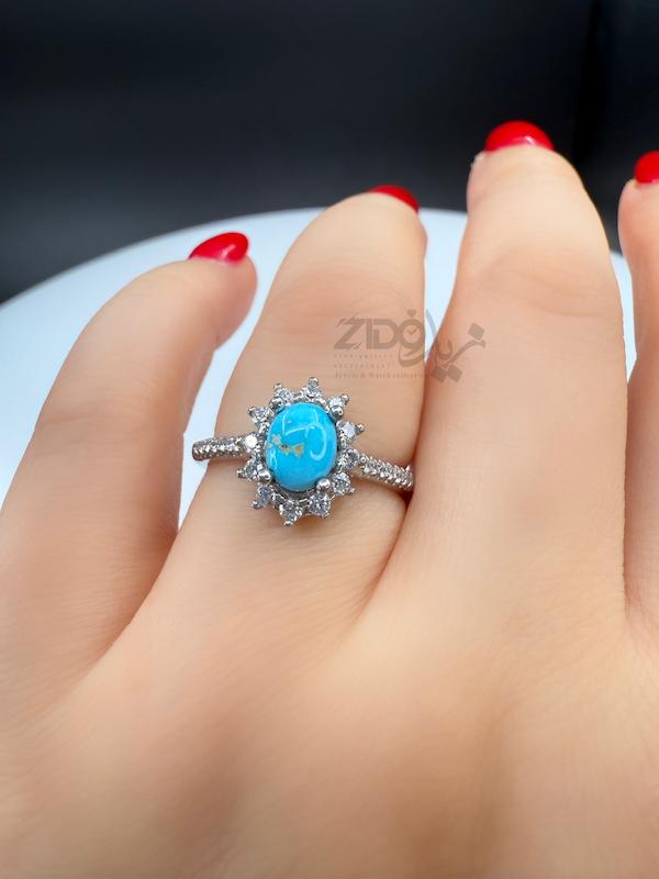 ست زنانه نقره فیروزه نیشابور کد SET1033