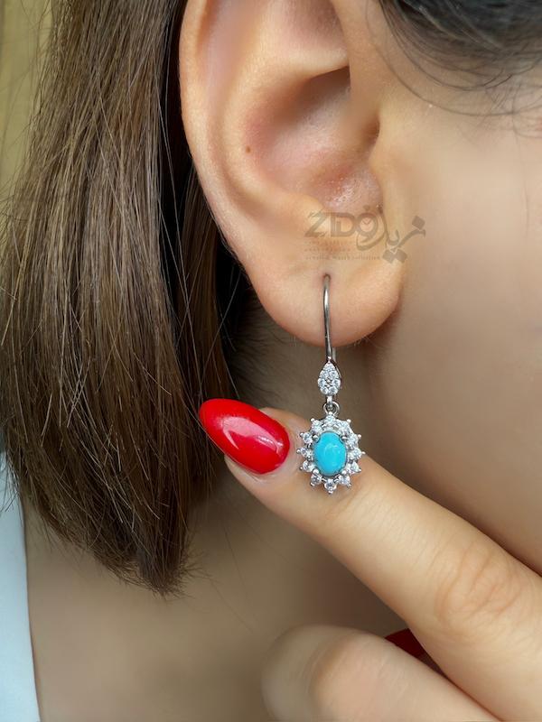 ست زنانه نقره فیروزه نیشابور کد SET1033