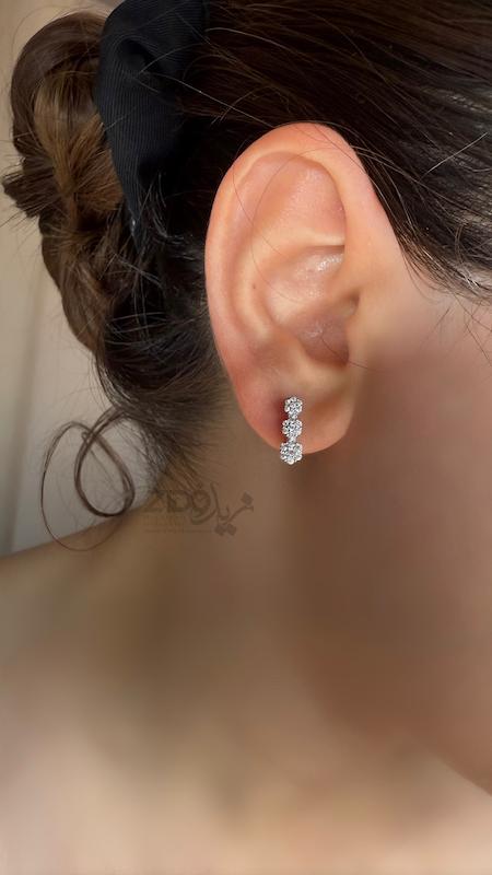 نیمست نقره زنانه عیار ۹۲۵ مدل فلاور کد H1022