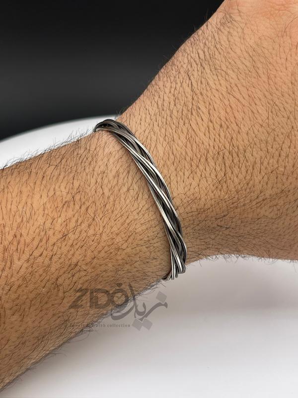 بنگل نقره مردانه عیار ۹۲۵ کد BT3054