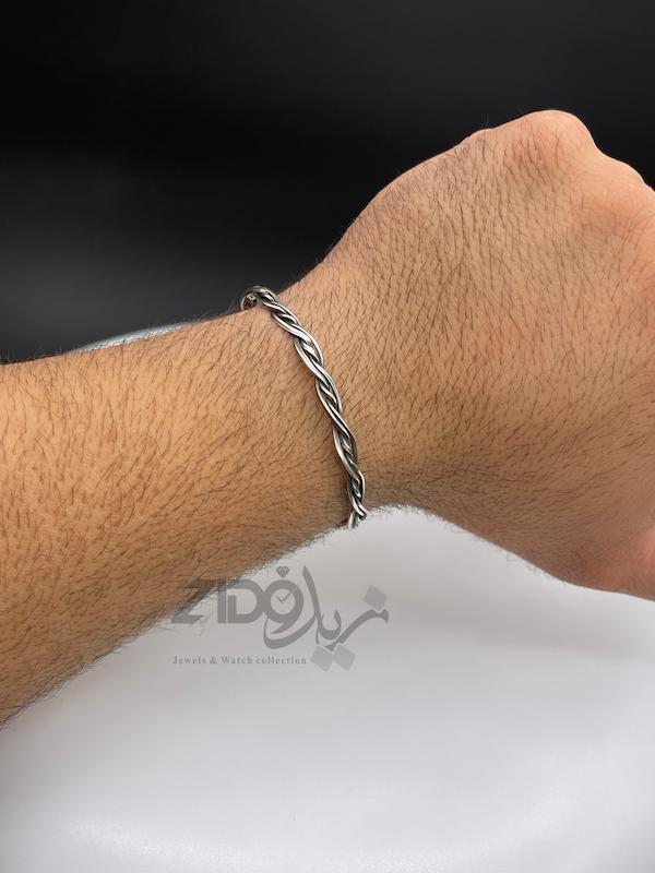 خرید بنگل نقره مردانه