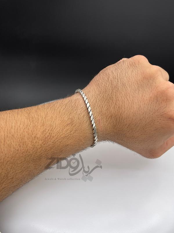 خرید بنگل نقره مردانه