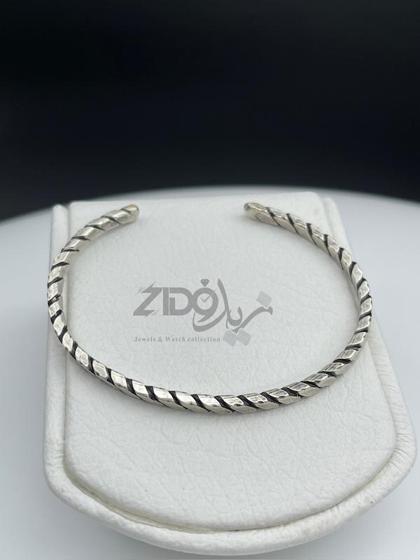 بنگل نقره مردانه عیار ۹۲۵ کد BT3057