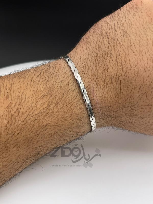 بنگل نقره مردانه عیار ۹۲۵ کد BT3058