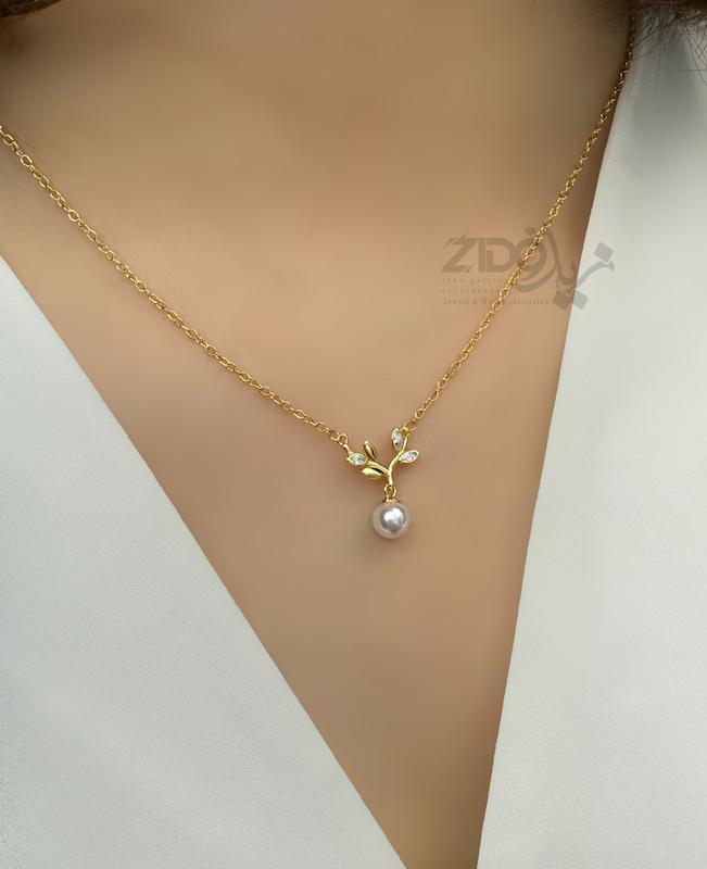 گردنبند نقره زنانه مدل زیتون کد N1030