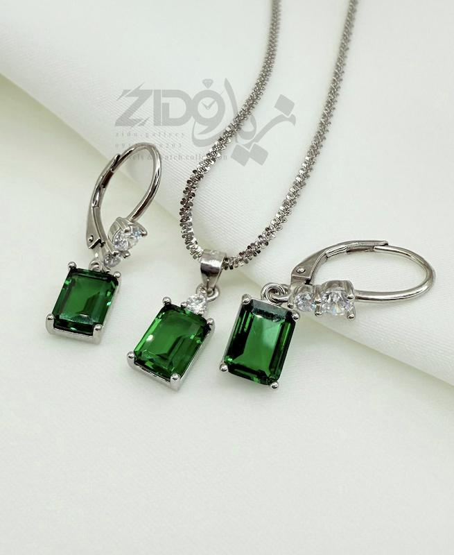 نیمست نقره عیار ۹۲۵ مدل زمرد کد H1032