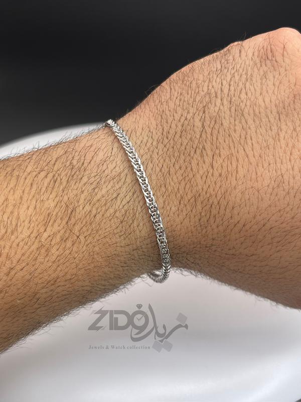 گردنبند و دستبند نقره مردانه