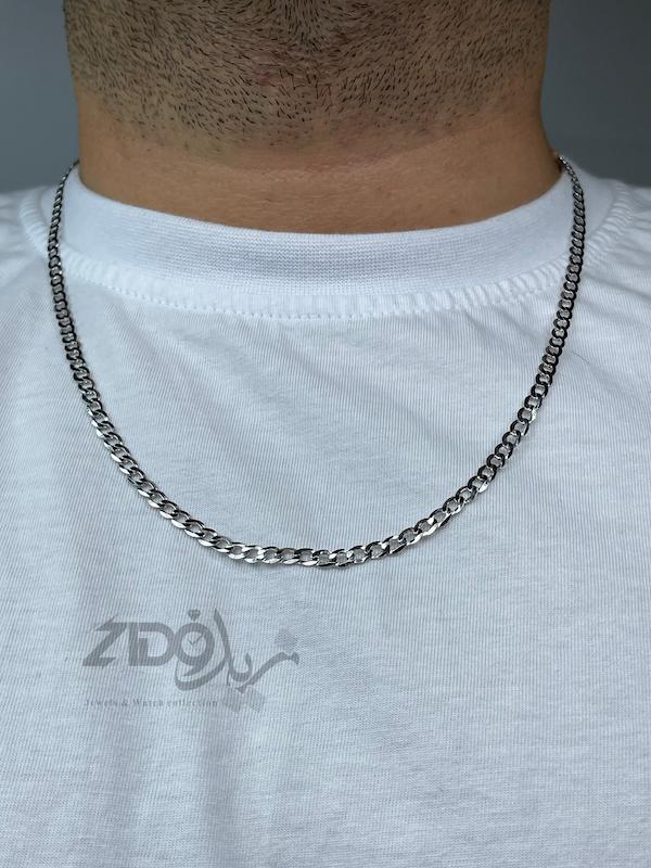 زنجیر نقره مردانه ایتالیایی مدل کارتیه ژیلتی کد CH2196