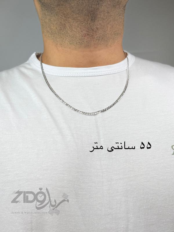گردنبند مردانه نقره ایتالیایی مدل کارتیه ژیلتی کد CH2198