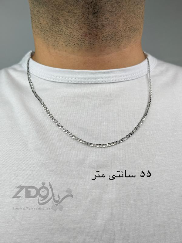 گردنبند مردانه نقره ایتالیایی مدل کارتیه ژیلتی کد CH2198