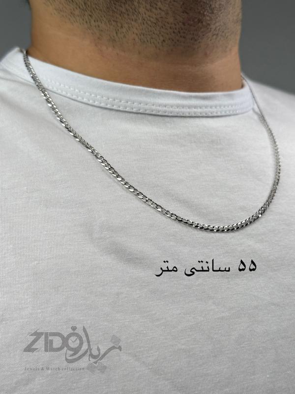 گردنبند مردانه نقره ایتالیایی مدل کارتیه ژیلتی کد CH2198