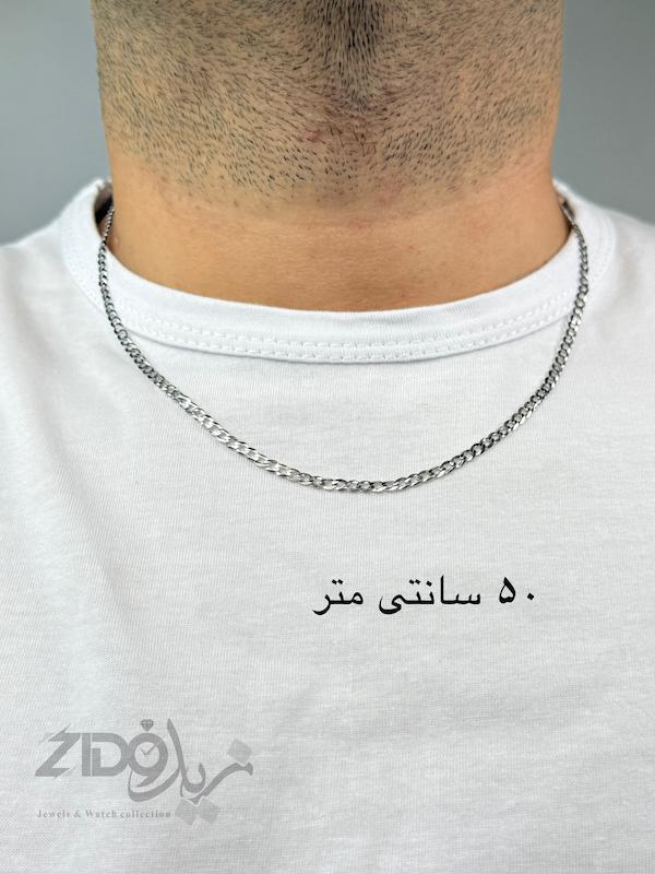 گردنبند مردانه نقره ایتالیایی مدل کارتیه ژیلتی کد CH2198