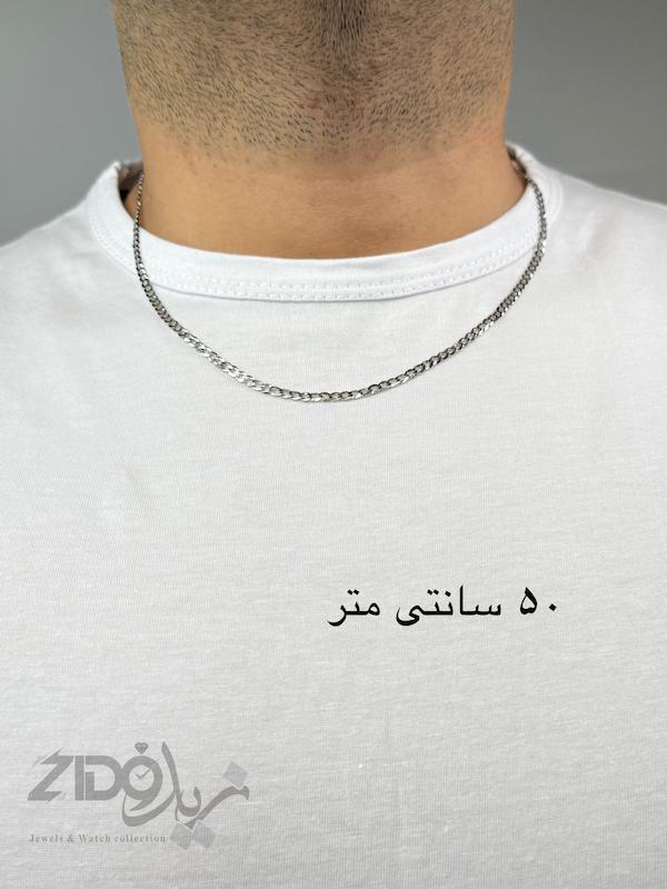 گردنبند مردانه نقره ایتالیایی مدل کارتیه ژیلتی کد CH2198