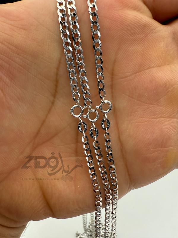گردنبند مردانه نقره ایتالیایی مدل کارتیه ژیلتی کد CH2198